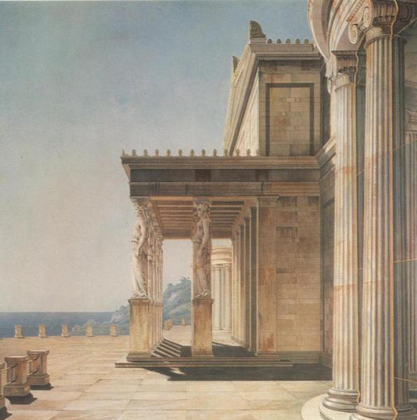 Terrace Of The Orianda Palace In The Crimea by Karl Friedrich Schinkel