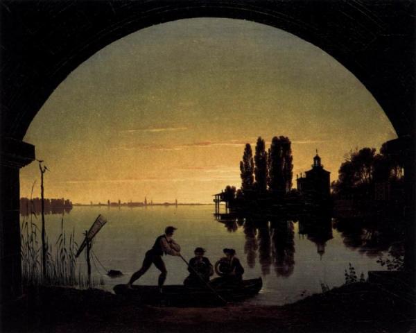 The Banks Of The Spree Near Stralau by Karl Friedrich Schinkel Oil Painting Reproductions