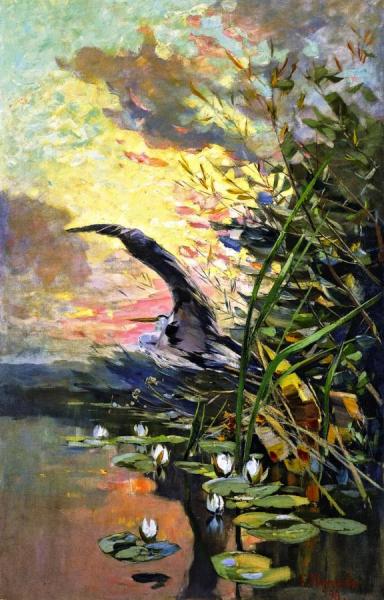 Heron In Flight by Karl Hagemeister