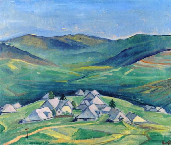 Blue Landscape by Karl Hofer Oil Painting Reproductions