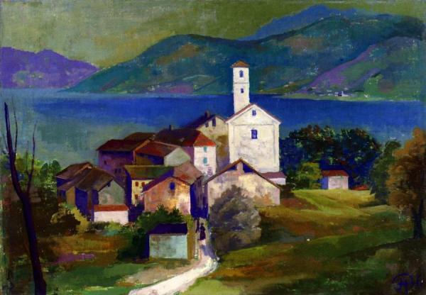 Italian Landscape - Agnuzzo by Karl Hofer