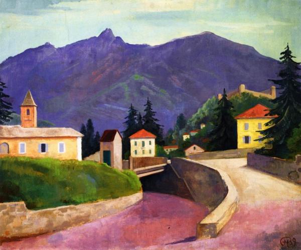 Karl Hofer Landscape In Ticino Near Bellinzona