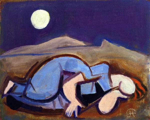 Karl Hofer Sleeping Woman With Moon