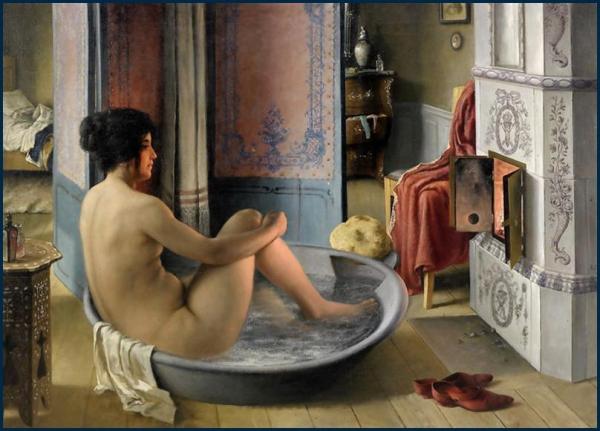 Interior With Bathing Woman by Karl Reinhold Callmander