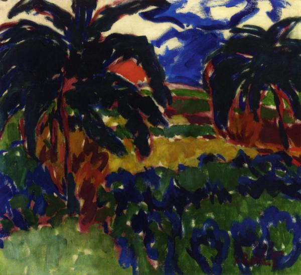 Apfelbaume by Karl Schmidt-rottluff Oil Painting Reproductions