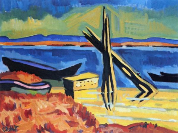 Karl Schmidt-rottluff At A Lagoon