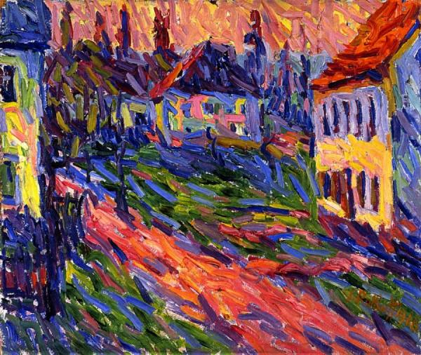 Karl Schmidt-rottluff Houses On The Gartenstrasse