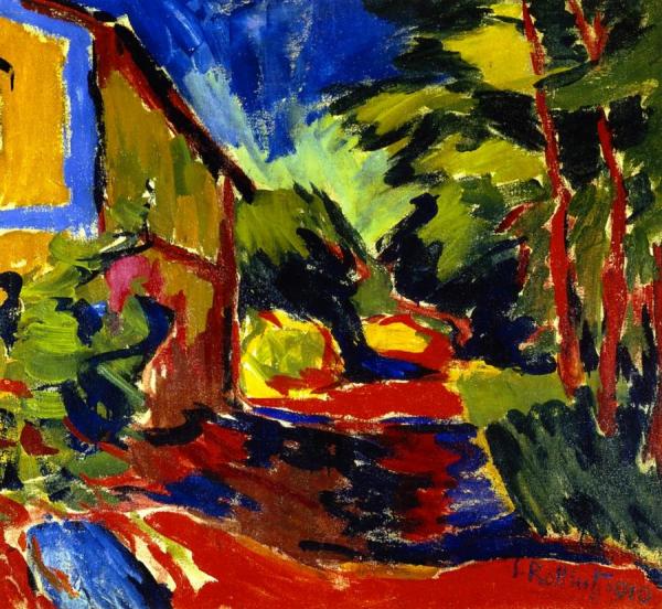 Karl Schmidt-rottluff Landscape With House And Trees