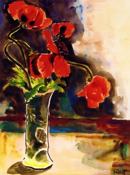 Poppies by Karl Schmidt-rottluff Oil Painting Reproductions