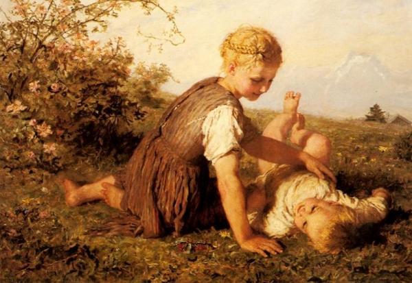 An Autumn Idyll by Karl Wilhelm Friedrich Bauerle