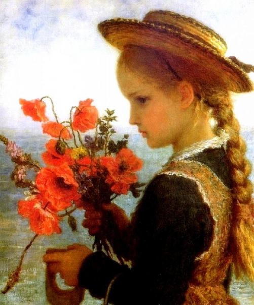Poppy Girl by Karl Wilhelm Friedrich Bauerle