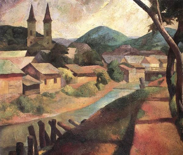 View Of Felsobanya by Karoly Patko