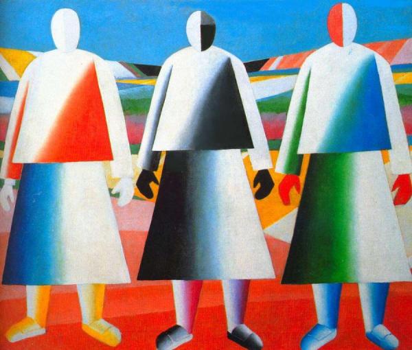 Girls In The Field by Kasimir Malevich