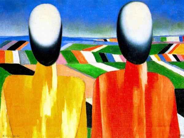 Two Peasants by Kasimir Malevich
