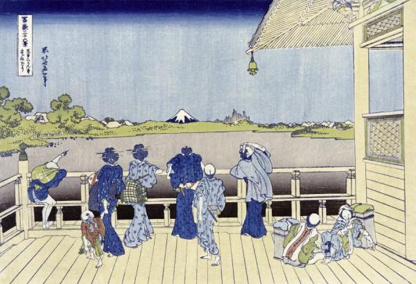 Sazai Hall Of Five Hundred Rakan Temple by Katsushika Hokusai