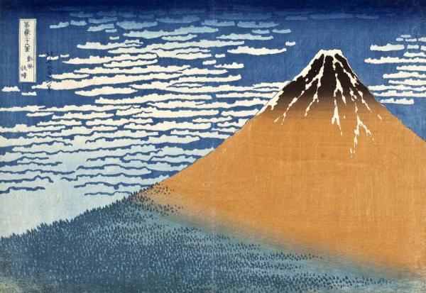 South Wind,clear Dawn by Katsushika Hokusai