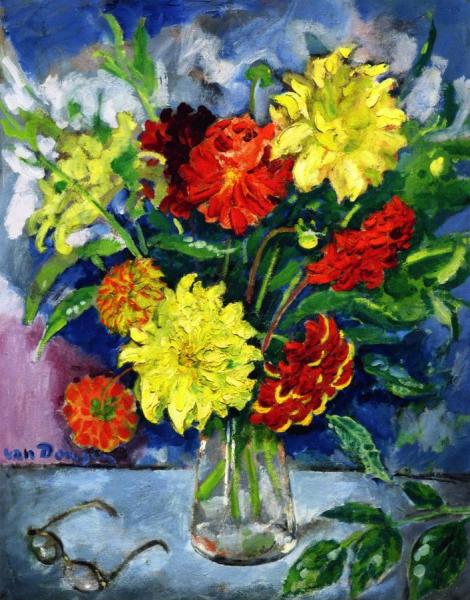 Bouquet Of Dahlias by Kees Van Dongen