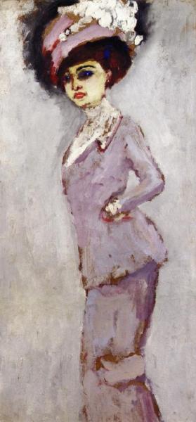 Elegant Woman In A Hat by Kees Van Dongen Oil Painting Reproductions
