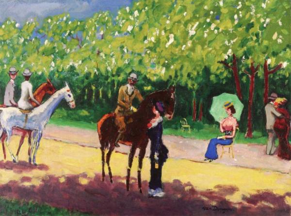 Fashionable Folk In The Woods by Kees Van Dongen