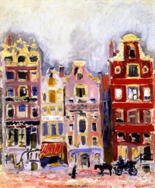 Houses In Amsterdam by Kees Van Dongen Oil Painting Reproductions