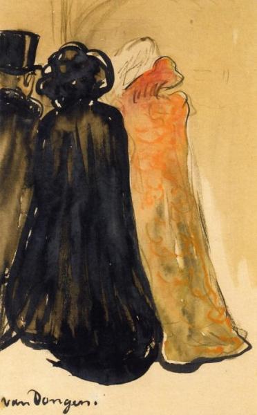 Leaving The Opera by Kees Van Dongen