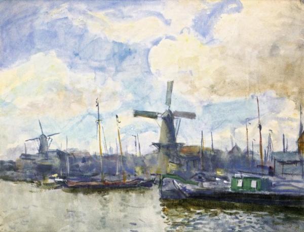 Mills And Boats by Kees Van Dongen