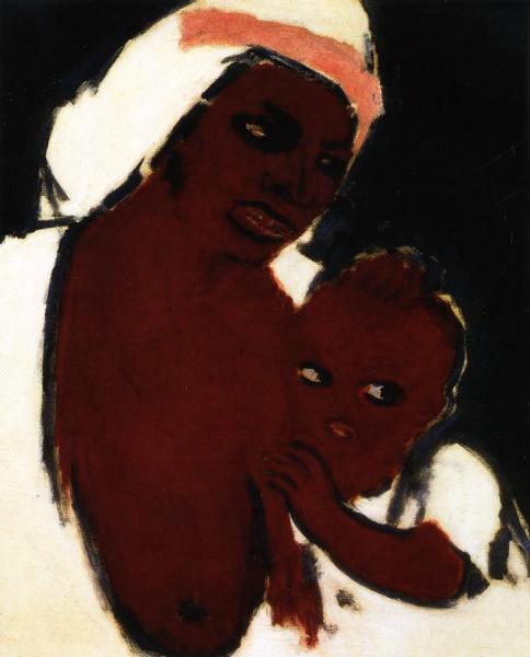 Mother And Child In A Landscape by Kees Van Dongen