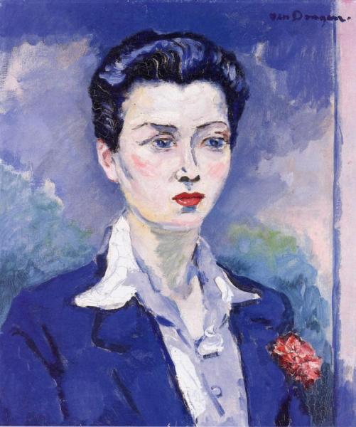 Portrait Of A Woman by Kees Van Dongen Oil Painting Reproductions