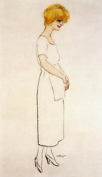 Portrait Of A Woman In Profile by Kees Van Dongen