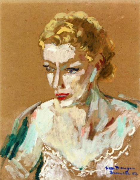 Portrait Of Marina Salz by Kees Van Dongen