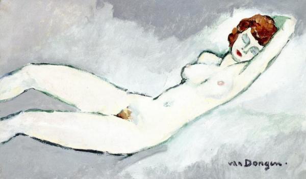 Reclining Female Nude by Kees Van Dongen