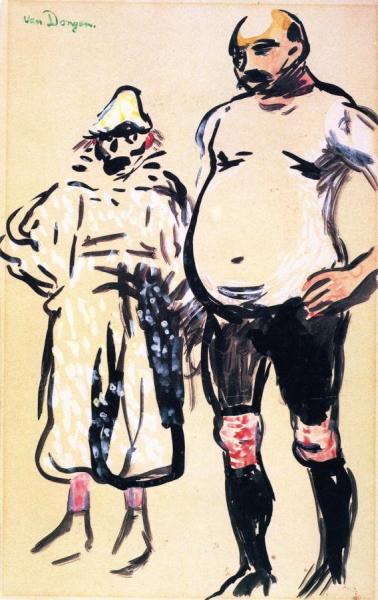 Saucisse And Pépino by Kees Van Dongen