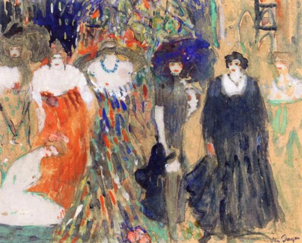 Seven Actresses by Kees Van Dongen Oil Painting Reproductions