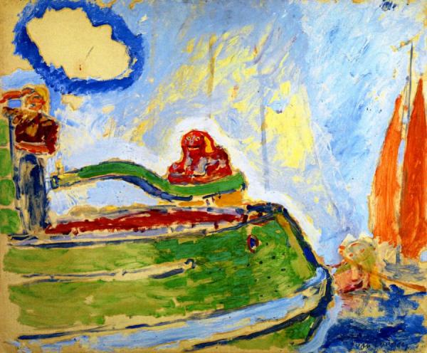 Stern Of A Barge by Kees Van Dongen