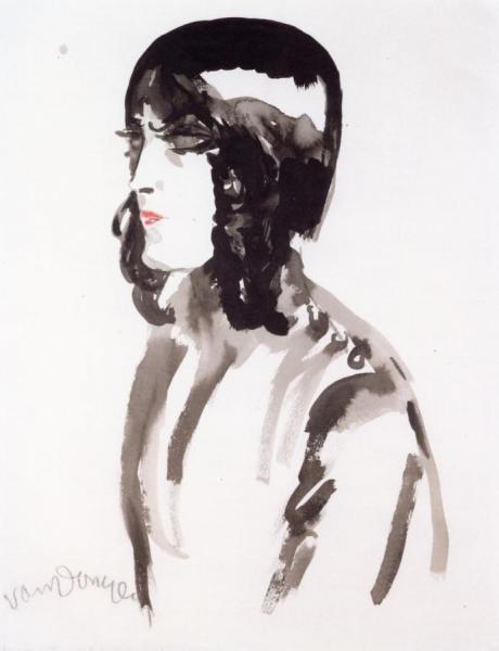 Svata Zapletal In Profile by Kees Van Dongen