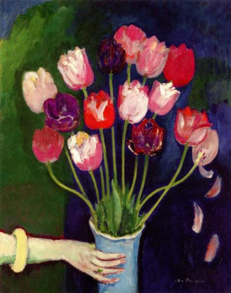 Vase Of Tulips by Kees Van Dongen