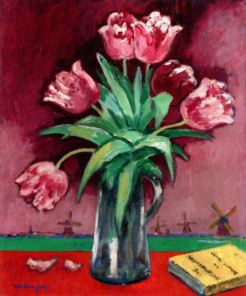 Vase Of Tulips by Kees Van Dongen