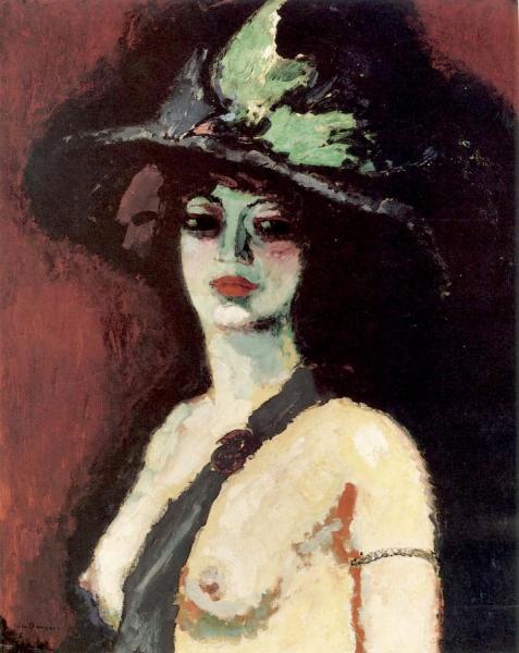 Woman In A Large Hat by Kees Van Dongen