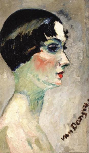 Woman's Face In Profile by Kees Van Dongen