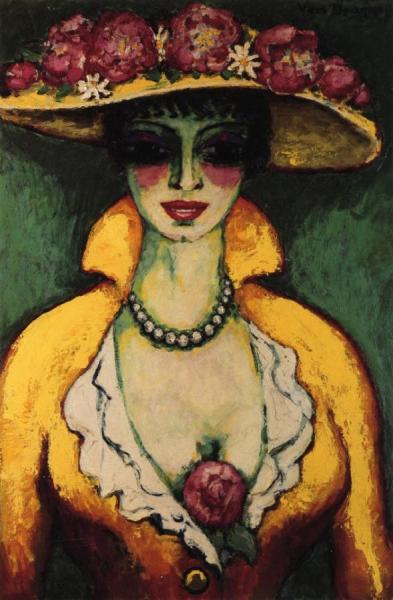 Woman With Flowered Hat by Kees Van Dongen