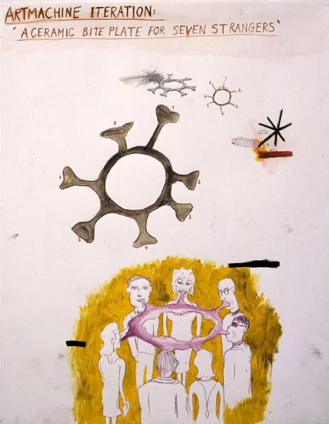 Keith Tyson Artmachine Iteration: A Ceramic Bite Plate For Seven Strangers, 2001