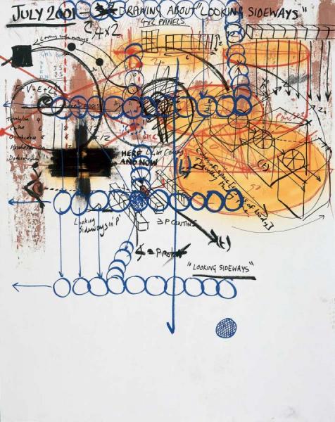 Keith Tyson Drawing About "looking Sideways", 2001