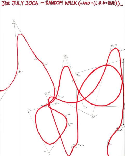 Random Walk (+ And - (l,r,d = Rnd)), 2006 by Keith Tyson