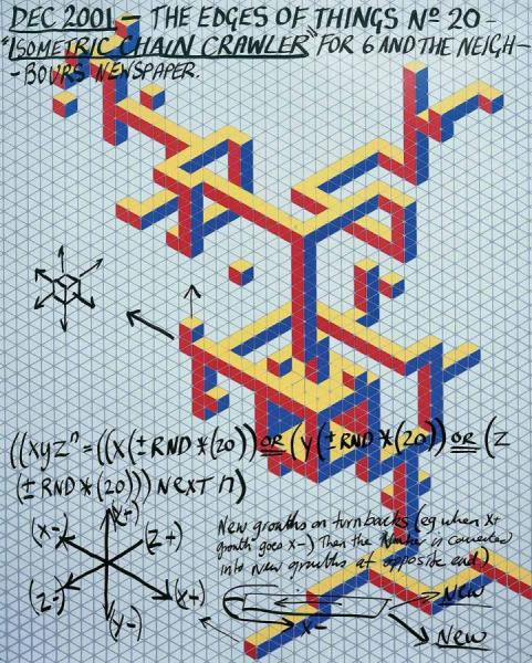 The Edge Of Things No20: Isometric Chain Crawler, 2001 by Keith Tyson