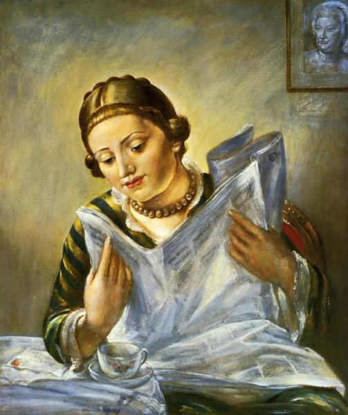 The Morning Paper by Kenneth Hayes Miller