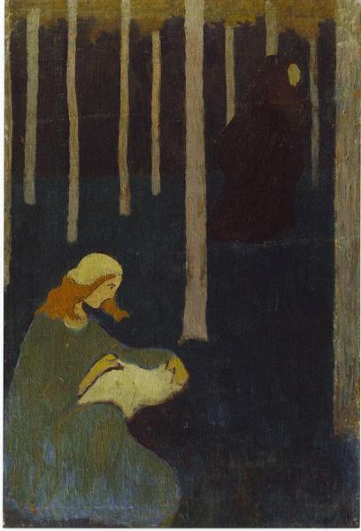 Femme Dans Un Paysage D'ile-de-france by Ker Xavier Roussel