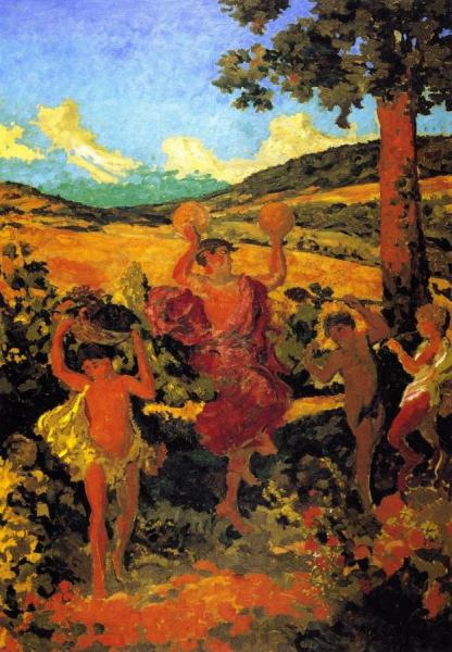 The Triumph Of Bacchus (rural Festival) by Ker Xavier Roussel Oil Painting Reproductions