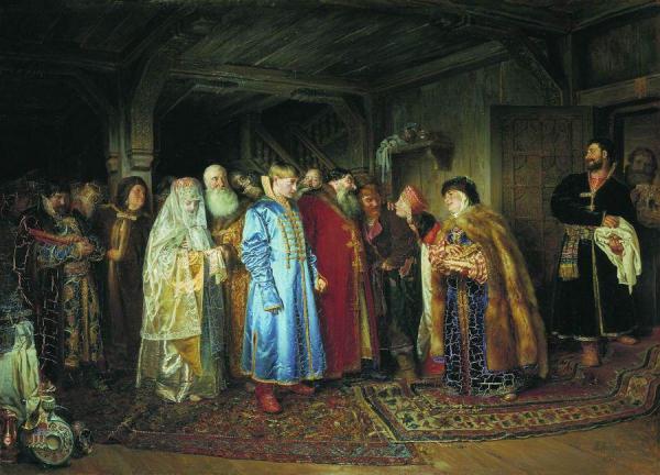 A Boyar Wedding by Klavdi Vasilievich Lebedev