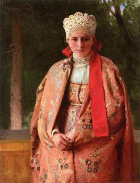 Boyarina by Klavdi Vasilievich Lebedev