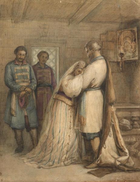 Departure by Klavdi Vasilievich Lebedev